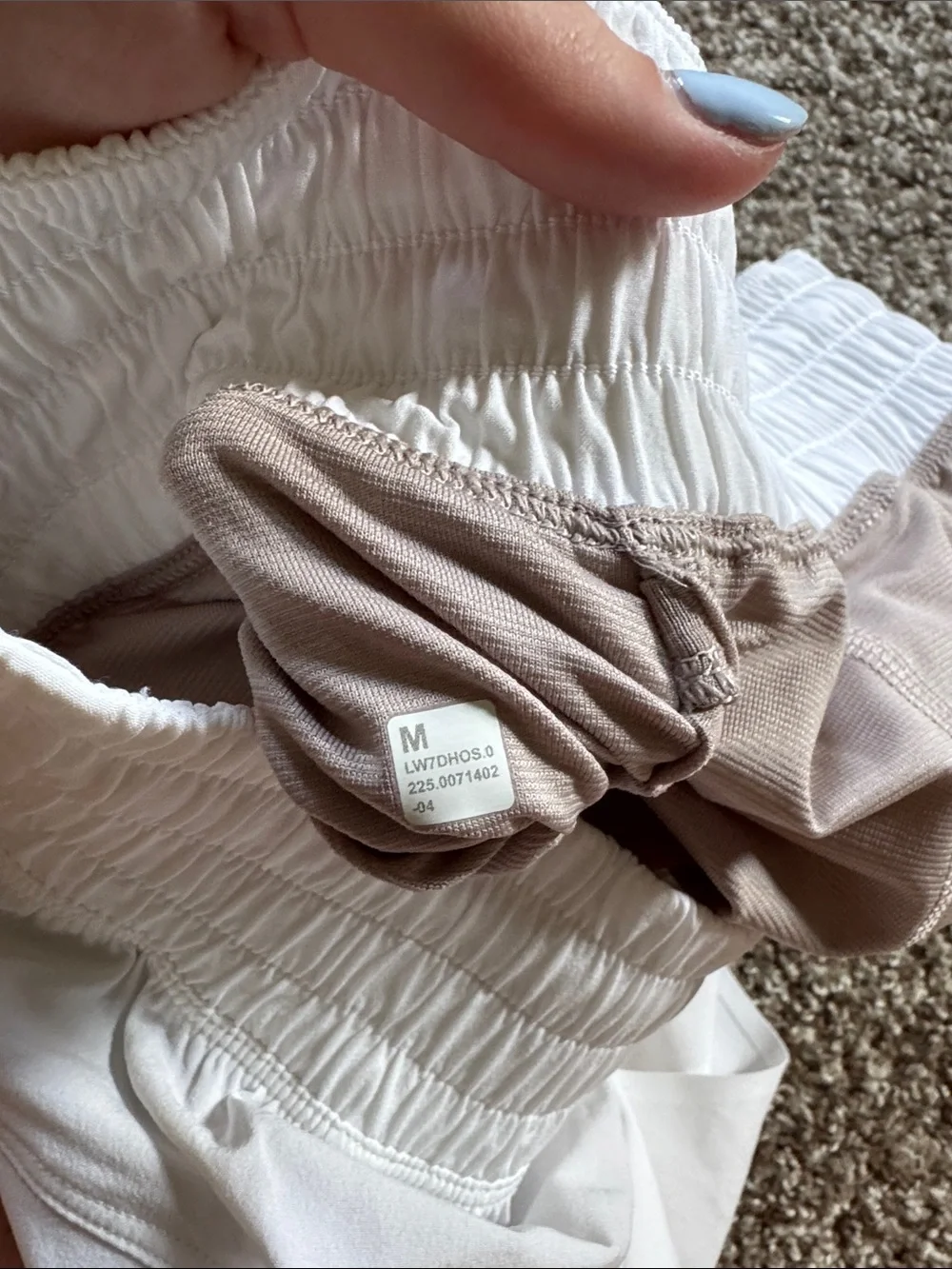 White Lululemon Athletic Shorts